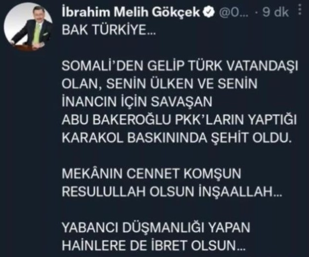 Melih Gökçek yine alay konusu oldu, Beşiktaş