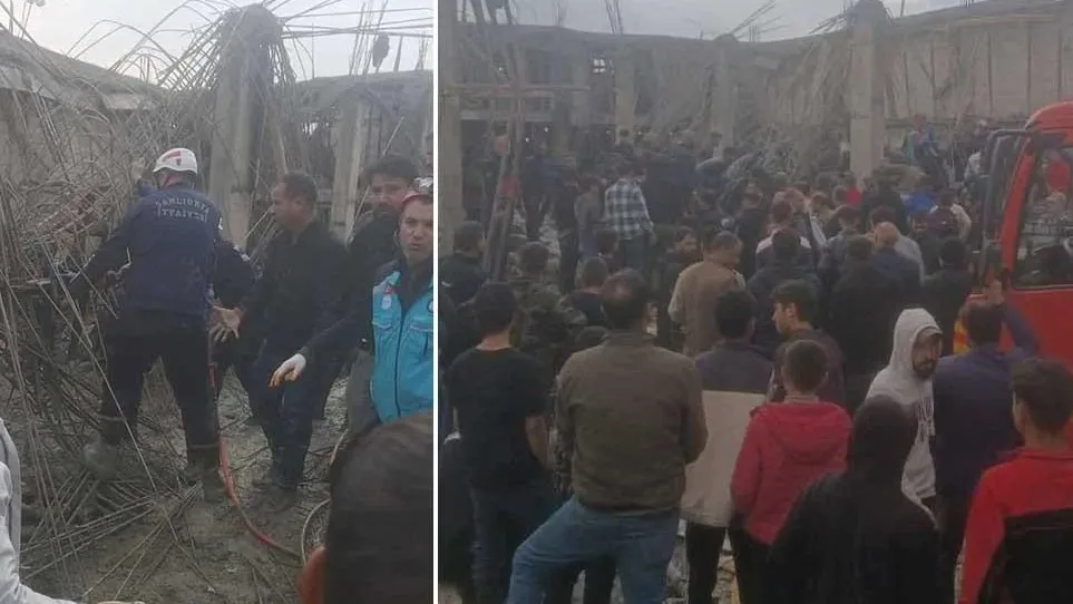 Şanlıurfa’da tek katlı inşaat çöktü!