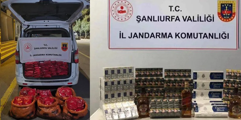 Şanlıurfa’da kaçak tütün ve alkol operasyonu!