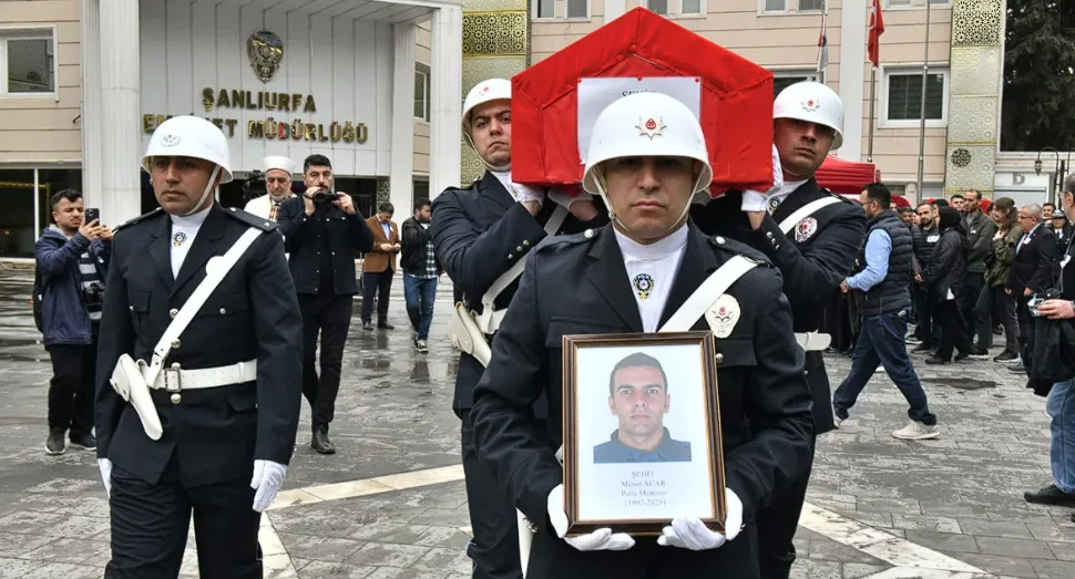 Şanlıurfa’da Polis Memuru Acar son yolculuğuna uğurlandı