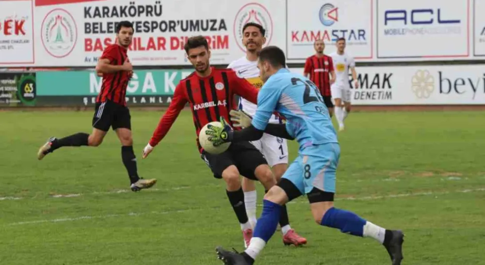 Karaköprü Belediyespor - Sarıyer SK maçında 2-1 yenildi