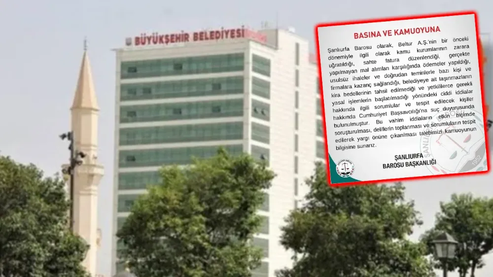 Şanlıurfa Barosu’ndan BELTUR’a suç duyurusu