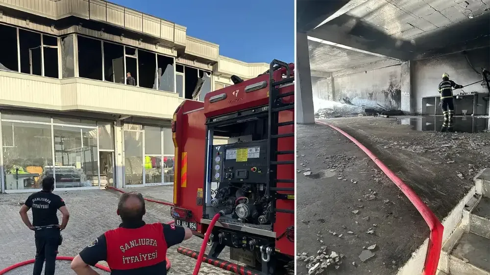 Şanlıurfa’da tekstil atölyesi ve deposunda yangın!