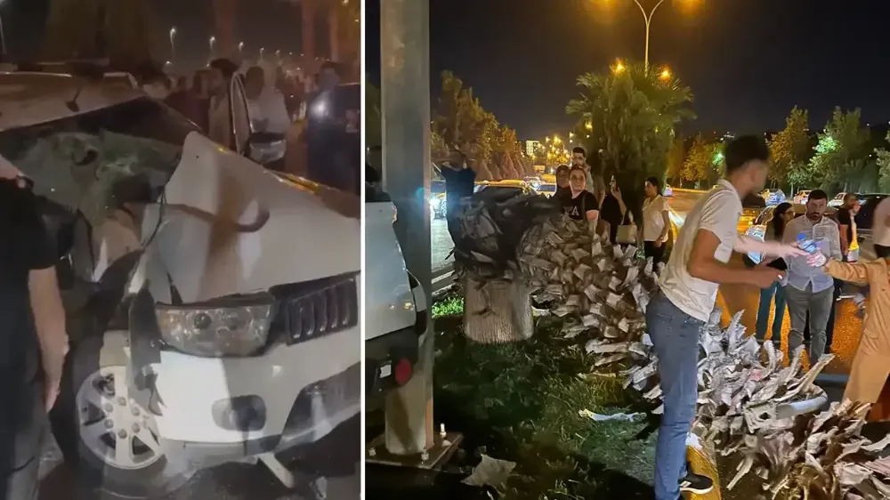 Şanlıurfa’da tek yönlü trafik kazasında 4 kişi yaralandı