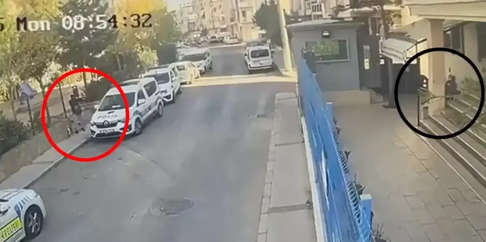 İzmir’deki polis merkezine silahlı saldırı görüntüleri ortaya çıktı